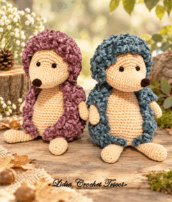 Tutoriel PDF amigurumi crochet Mia et Bob, les hérissons Boutique Lidia Crochet Tricot