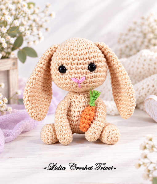 Tutoriel PDF crochet amigurumi Mimi le lapin Boutique Lidia Crochet Tricot