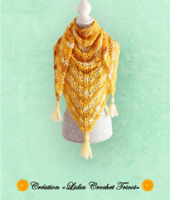 Châle Agrumes (tutoriel Lidia Crochet Tricot)