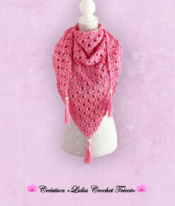 Châle orchidée (tutoriel Lidia Crochet Tricot)