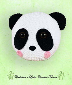 Coussin Panda (tutoriel Lidia Crochet Tricot)