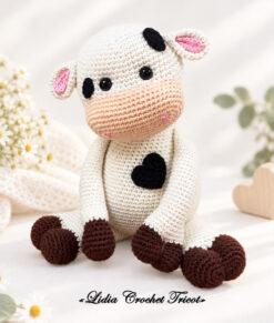 Tutoriel PDF amigurumi crochet Lovely la vache Boutique Lidia Crochet Tricot