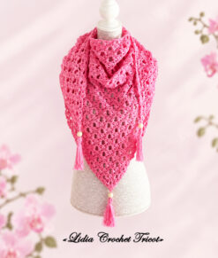 Tutoriel PDF Crochet Châle orchidée Boutique Lidia Crochet Tricot