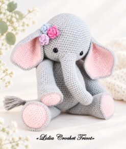 Tutoriel PDF Crochet amigurumi Ely l'éléphant Boutique Lidia Crochet Tricot