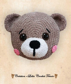 Coussin Ourson (tutoriel Lidia Crochet Tricot)