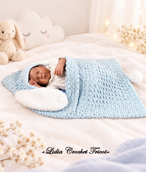 Tutoriel PDF Crochet Nid d'ange Lapinou Boutique Lidia Crochet Tricot