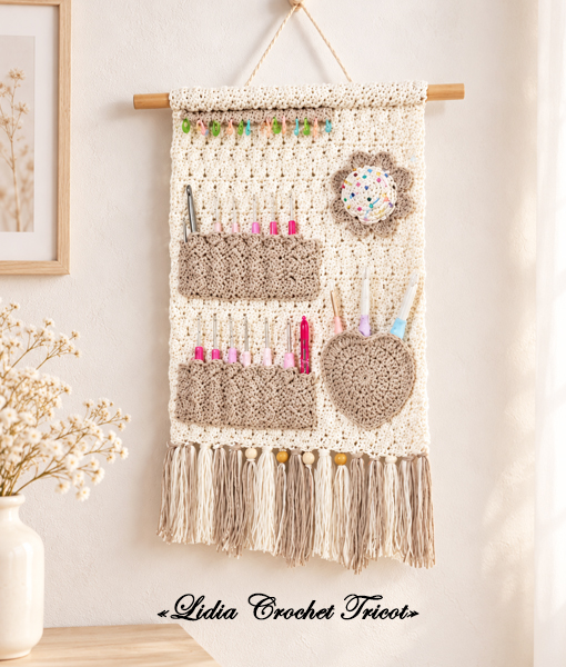 Tutoriel PDF Crochet Organisateur crochet Boutique Lidia Crochet Tricot