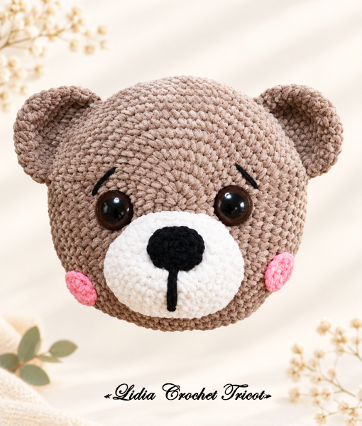 Tutoriel PDF amigurumi crochet Coussin Ourson Boutique Lidia Crochet Tricot