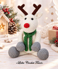 Tutoriel PDF amigurumi crochet René le Renne Boutique Lidia Crocheet Tricot