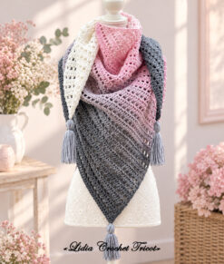 Tutorial PDF crochet Châle Charlotte Boutique Lidia CRochet Tricot