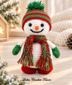 Tutoriel PDF amigurumi crochet Bonhomme de neige Boutique Lidia Crochet Tricot