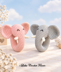 Tutoriel PDF amigurumi Jouet bébé éléphant Boutique Lidia Crochet Tricot