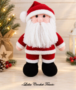 Tutoriel PDF amigurumi crochet Père Noël Boutique Lidia Crochet Tricot