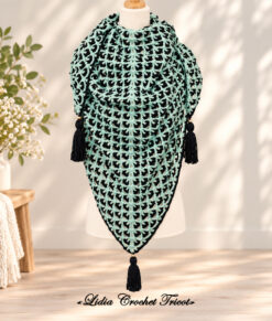 Tutoriel PDF crochet Châle Libellule Boutique Lidia Crochet TRicot