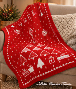 Tutoriel PDF Palid Sapin de Noel tutoriel crochet mosaic Boutique Lidia Crochet Tricot