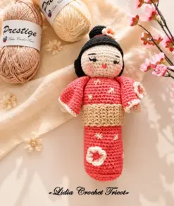 Pupee kokeshi fleur de cerisier photo tuto pdf