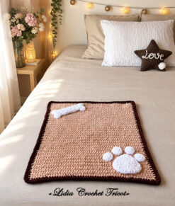 Tutorial PDF crochet mantita huella y hueso boutique Lidia crochet tricot